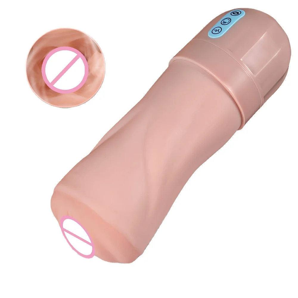 New Artificial Pocket Pussy Stroker Vagina Male Masturbator Vibrator Strong Sucking Masturbator Cup Male Sex Toys For Men