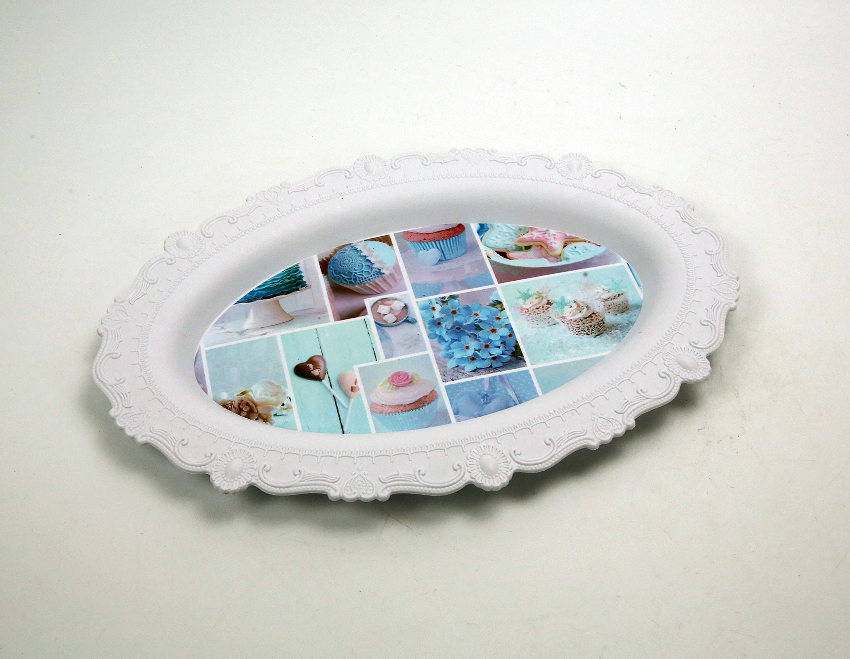 JUMPFOREVER Private Label Chocolate Color Serving Tray ,Custom Design Food Buffet Serving Tray