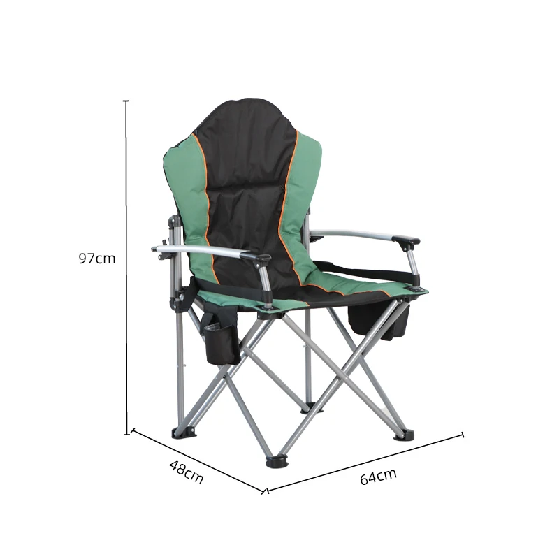 Wholesale High Quality Heavy Duty Foldable Fishing Folding Camping Beach Camping Chair With Armrest