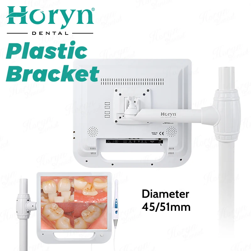 46mm /51mm Dental Chair Unit LCD Monitor Holder Arm Metal For Intraoral Camera Endoscope Bracket