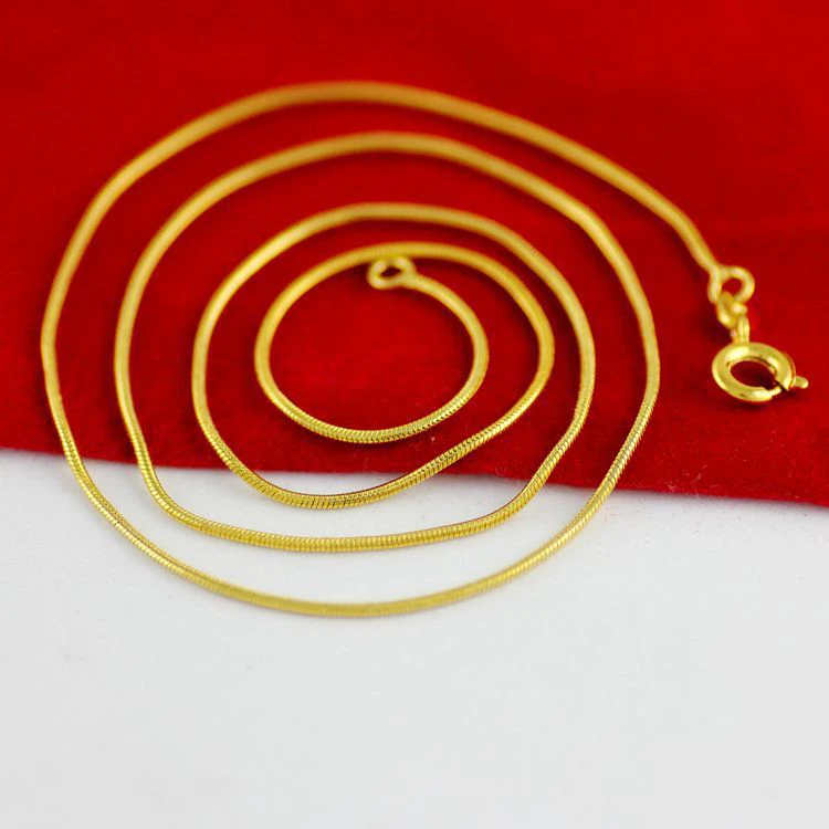 Fashion Dubai Jewelry 24k Gold Filled Plated Long Neck Chain Necklace New Gold Chain Design For Men And Women