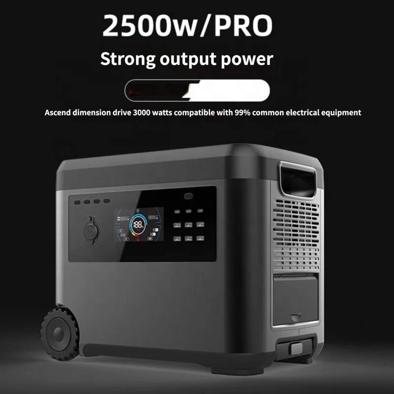 Hot Selling Rechargeable 2.5kw 4kw 6kw 8kw Portable LifePO4 Battery Generator Solar Power Station With Quick Charging