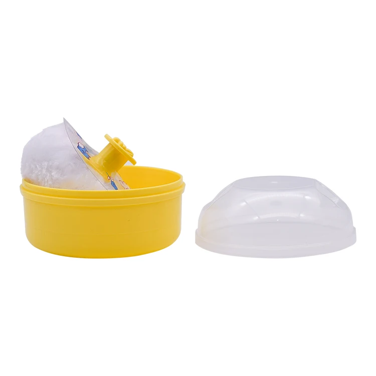 
Portable Soft PP Powder Case Baby Care Face Body Villus Powder Puff Box With Container 