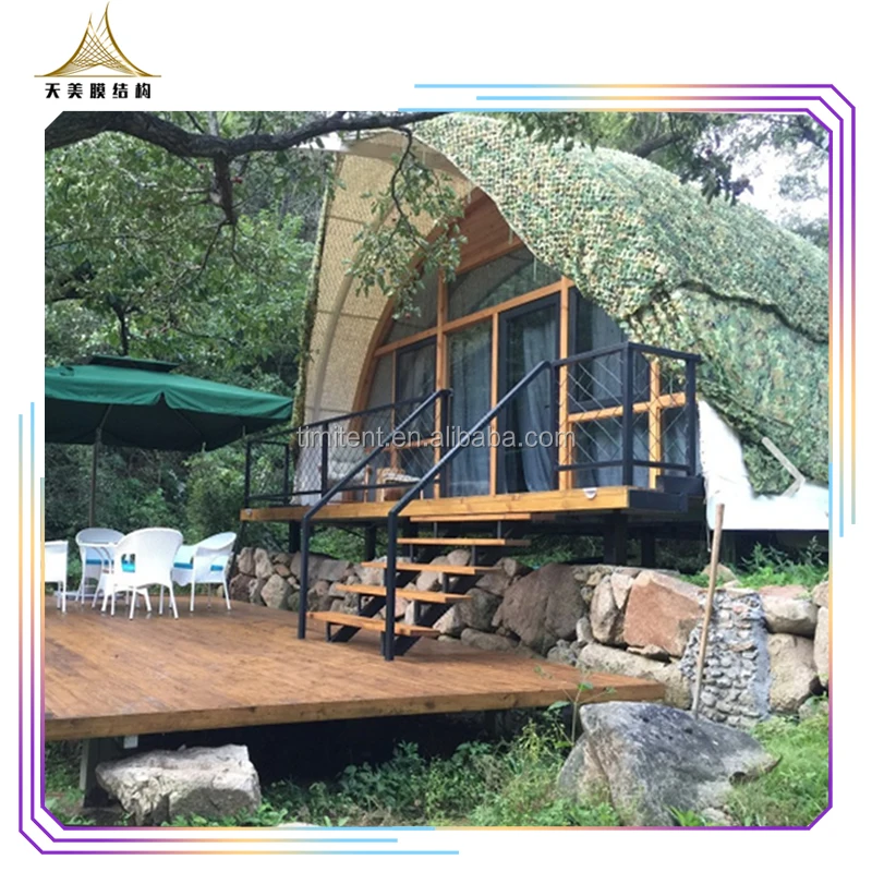 Eco shell/cocoon hotel tent luxury resort tent with bathroom