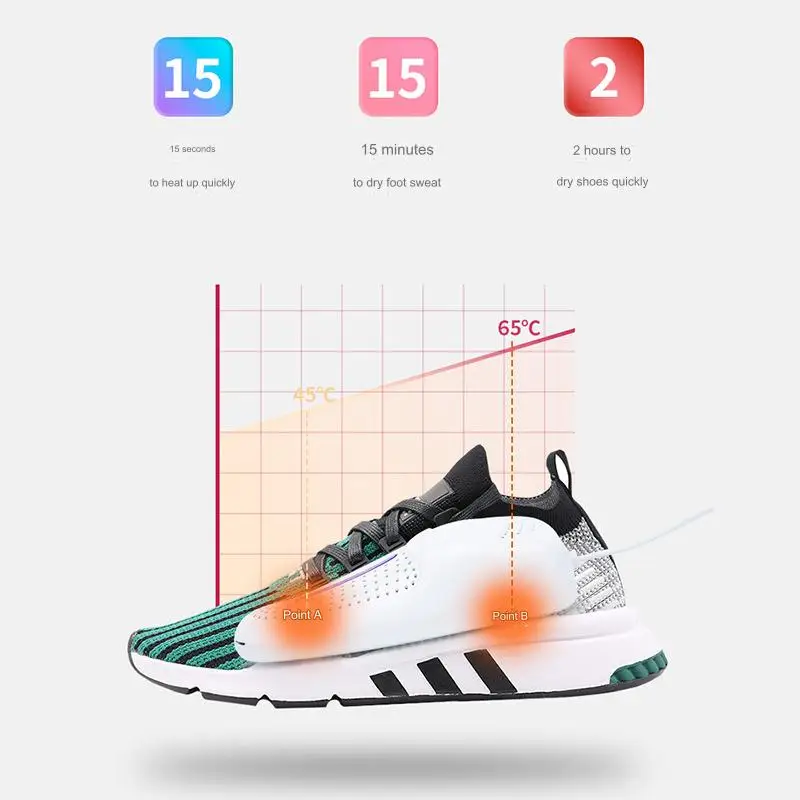 Home Smart Electric Shoe Dryer and Boot Warmer Portable Sanitizing and Deodorizing Device Shoe Warmer Intelligent Timing