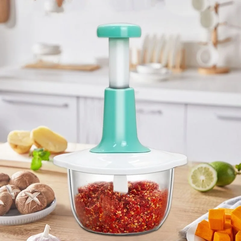 Multifunctional Manual Operate Food Processor Kitchen Tools Plastic Food Slicer Vegetable Cutter With Battre