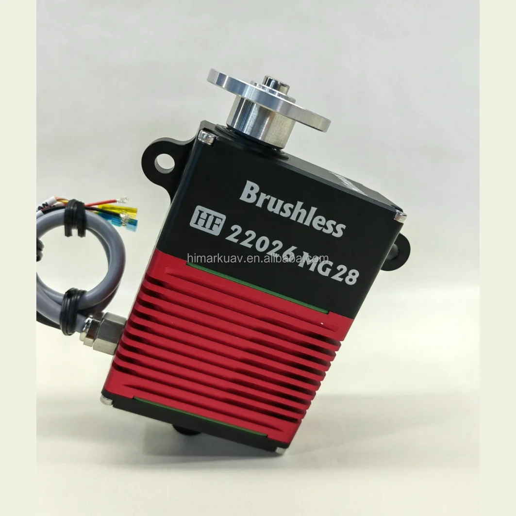 Himark Industrial High Torque 12V PWM+RS485 220.0 Kgf.Cm 35Mm Servo Factory Gear Aluminum Brushless Servo Motor for Thrower