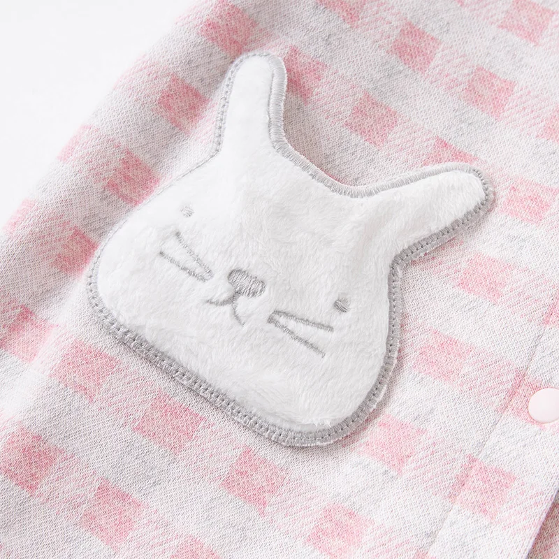 DBM14398 dave bella autumn new born baby cotton romper infant clothes girls print cute romper toddler baby 1 piece