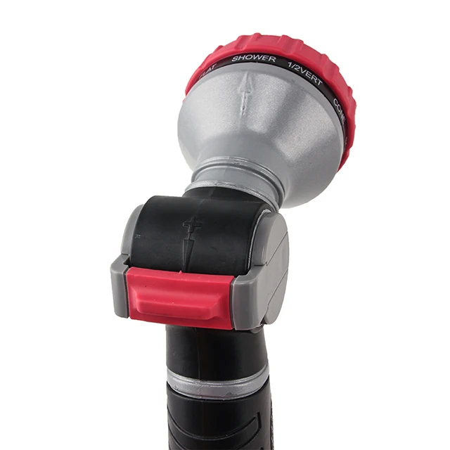 2024 New 10 Spray Patterns Garden Aluminum Water Gun Garden Hose Nozzle Sprayer With Portable Handle