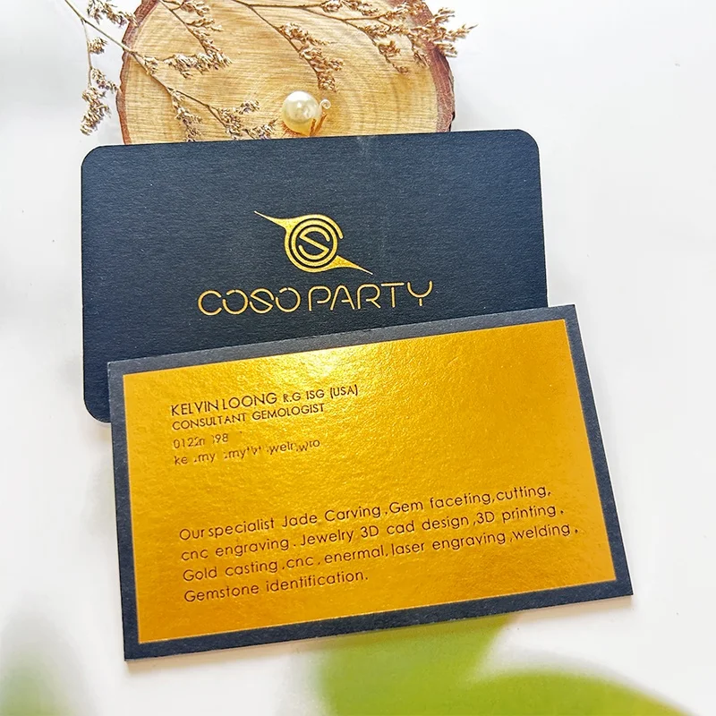 Good Price Luxury Double Sided Printing Greeting Thank You Paper Printing Cards Custom Design 3D Embossed Gold Business Cards