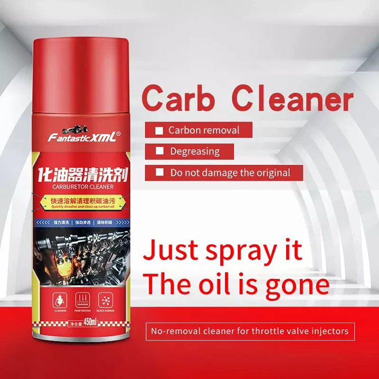 High quality factory wholesale prices 450ML car care products car machine cleaning carbon cleaner spray carb choke cleaner