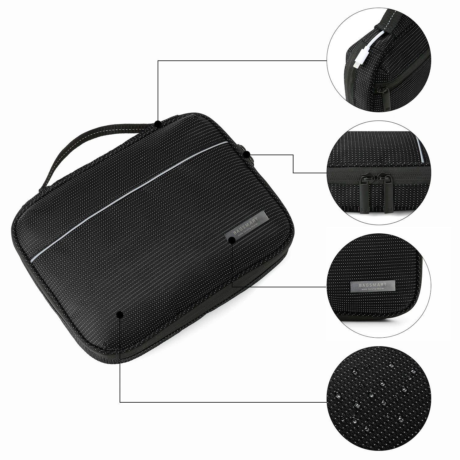 new design travel electronics cable organizer bag case for digital accessories devices gadget portable storage bag