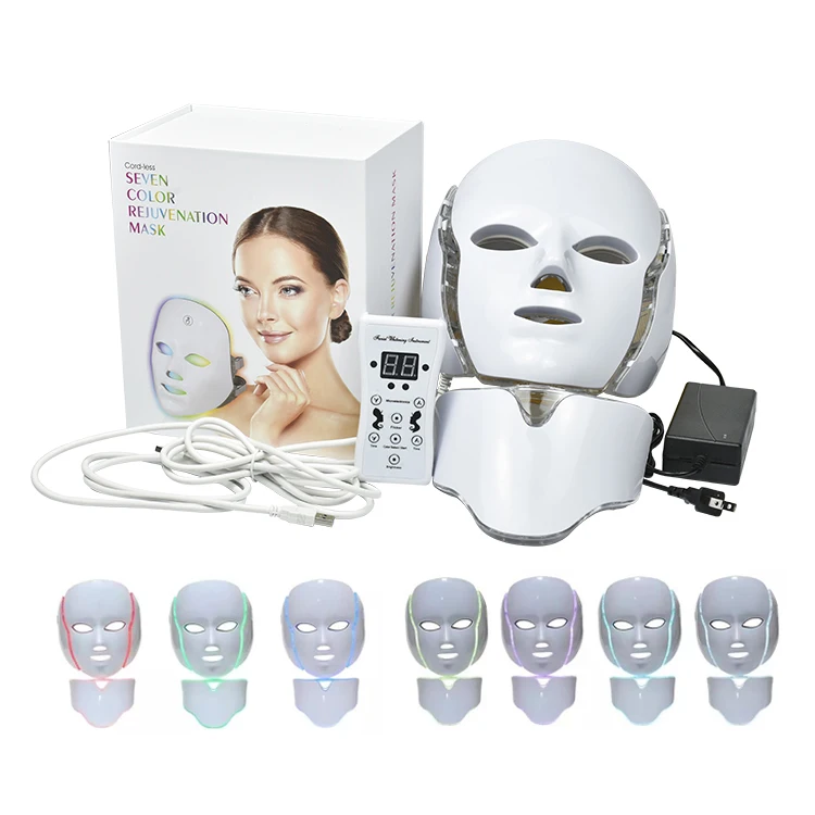 
PDT Photon Light Facial Skin Beauty Therapy 7 Colors LED Face Mask 