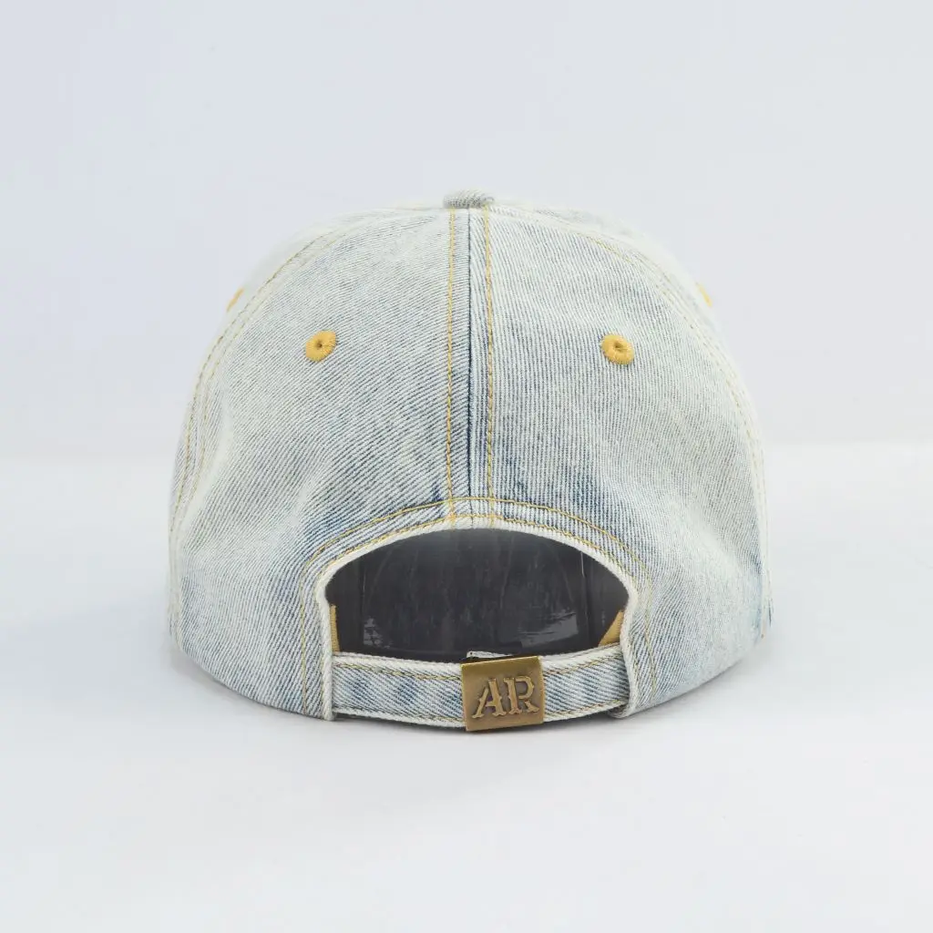 Custom Letter Embroidery Logo Baseball Caps Washed Cotton Vintage Distressed Cap 6 Panel Baseball Hat