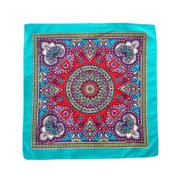 Fanni custom 100% polyester 21inch square multifunction headwear ethnic design scarf bandana for wholesale