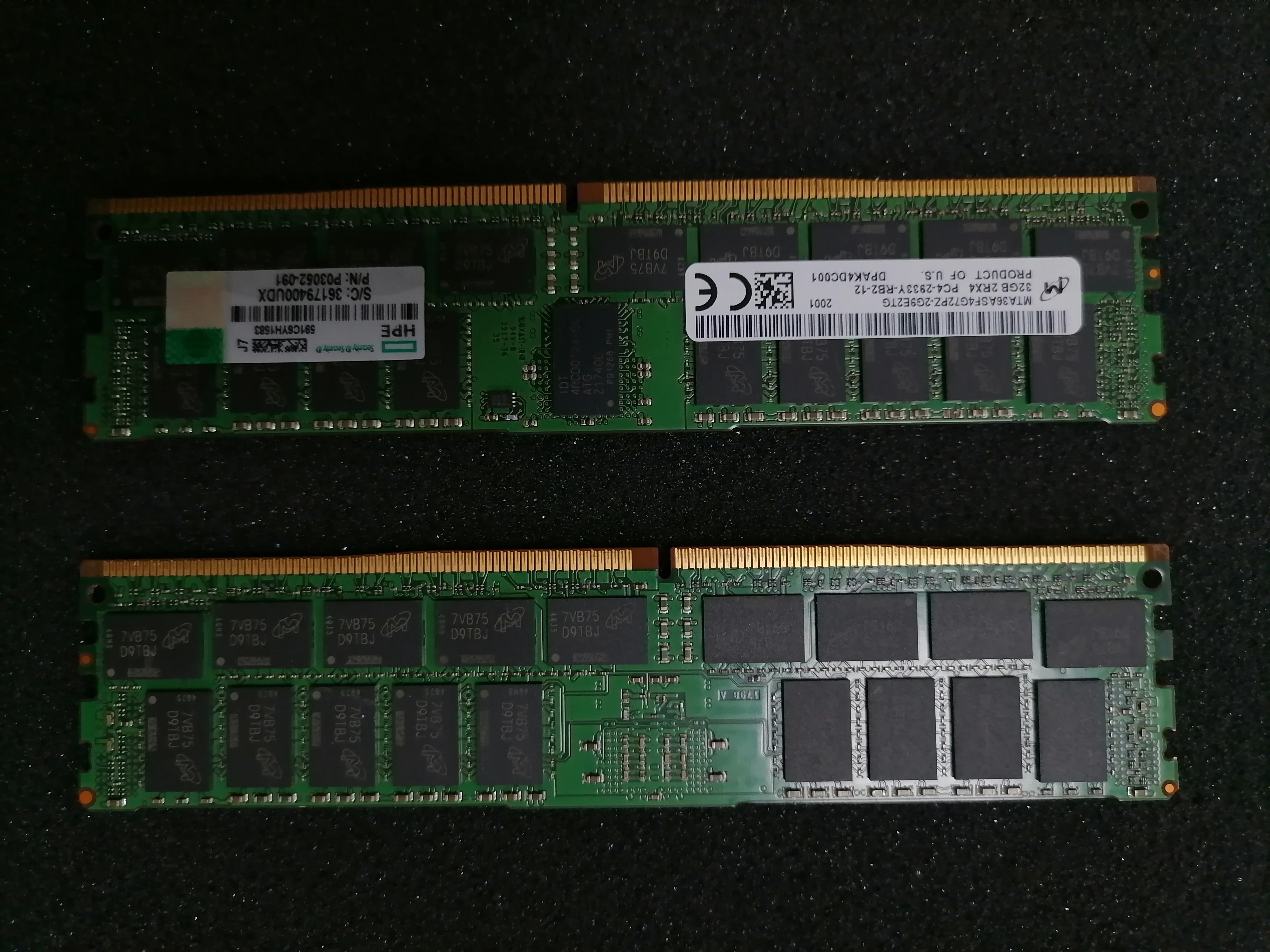Оптовая продажа 128 ГБ DDR4 2933 МГц LRDIMM PC4-23466U-L оперативной памяти Комплект для струйного принтера Hp