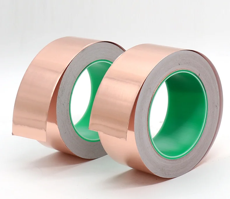1-Single-conducting copper foil tape Electromagnetic shielding copper foil tape High-temperature-resistant self-adhesive pure