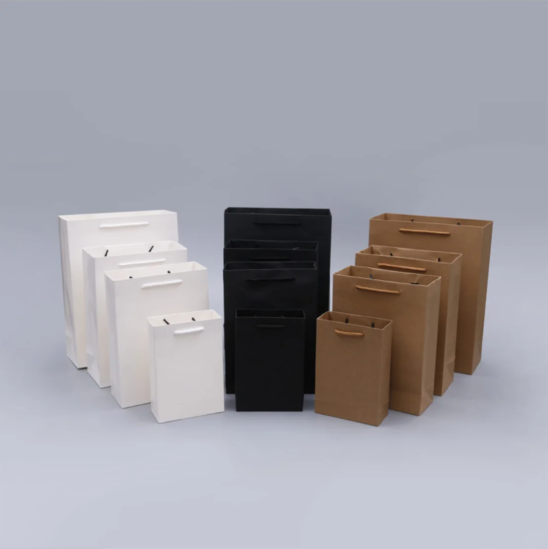 Wholesale kraft paper packing bag brown white craft shopping bag kraft paper packing bag with personalized logo