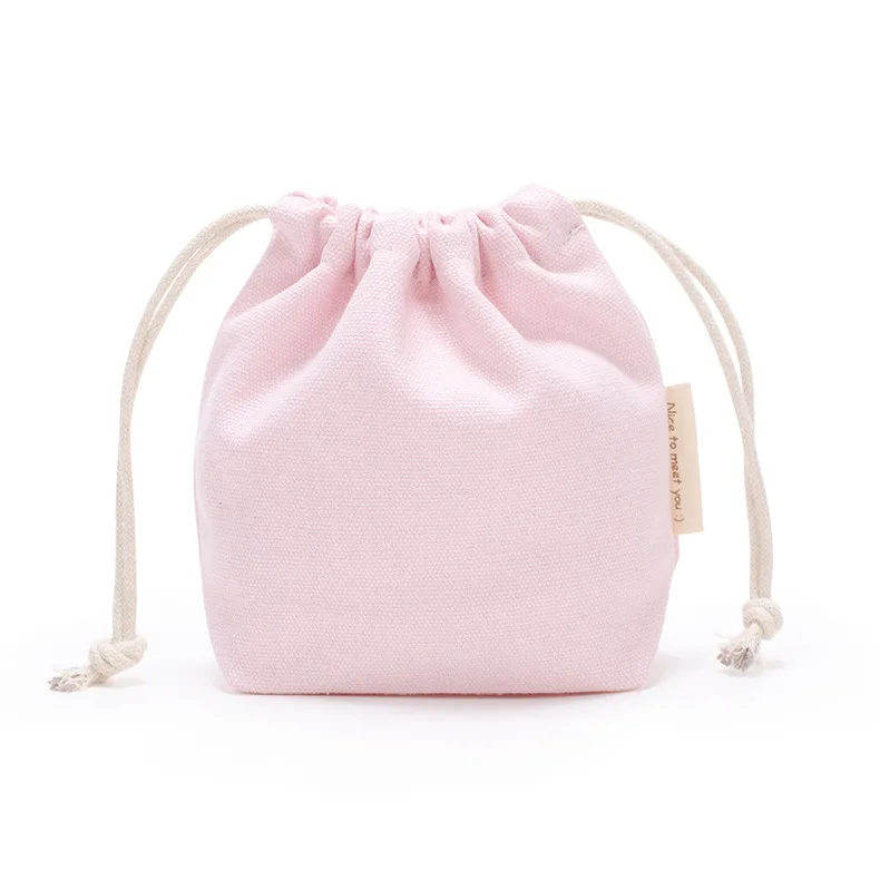 Custom Cotton Drawstring Pouch Bags Reusable Eco Friendly Blank Small Organic Cotton Drawstring Bag with Logo