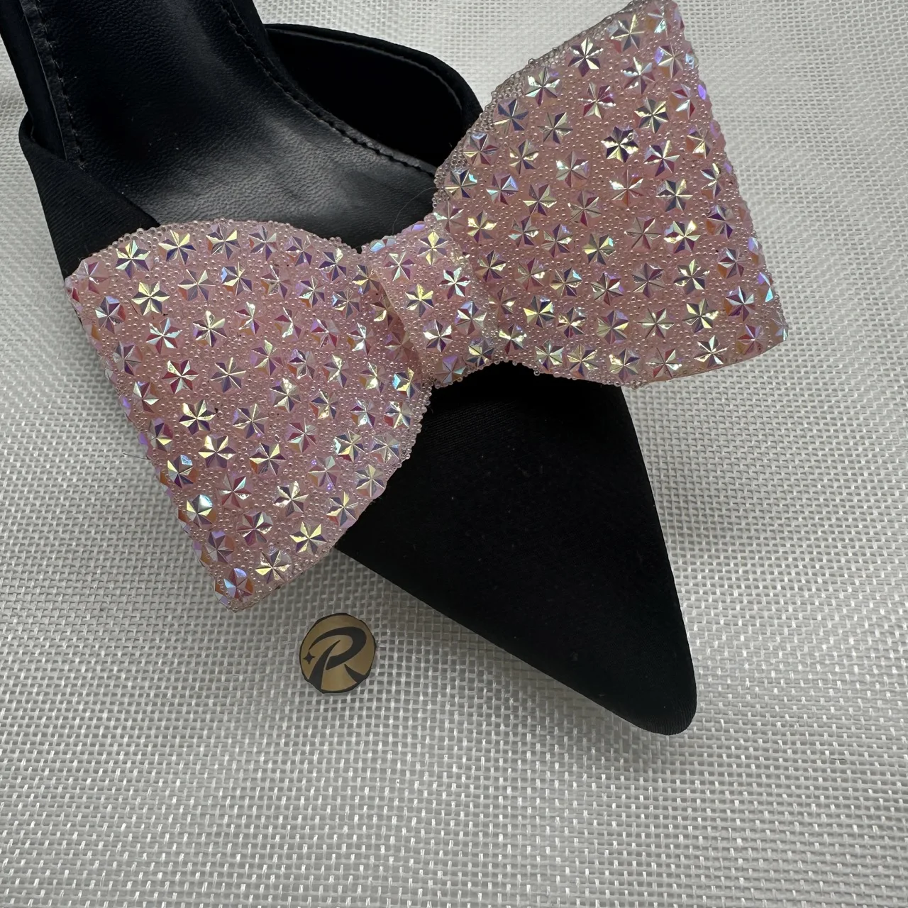 2024 Summer Sandals Charms Rhinestone Shoes Chain Metal Accessories Heel Colorful Crystal Chain Decoration Accessories