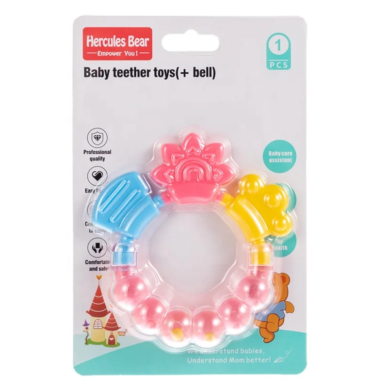 Wholesale OEM Baby Silicone Dental Gel Teeth Grinding Stick Toy Food Grade comfort Can Emit Sound