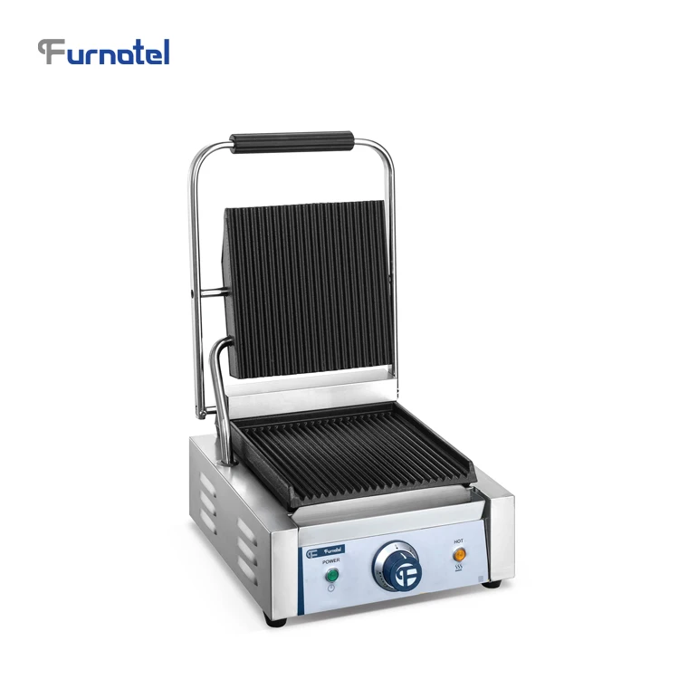 Food Machinery Industrial Electric Toaster Panini Grill Press Machine Smokeless