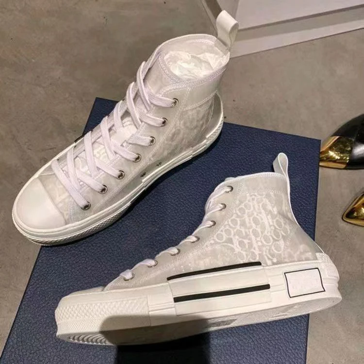 Кеды B23 женские высокие дизайнерские холщовые кроссовки с вышивкой принтом алфавита Повседневная модная обувь на платформе