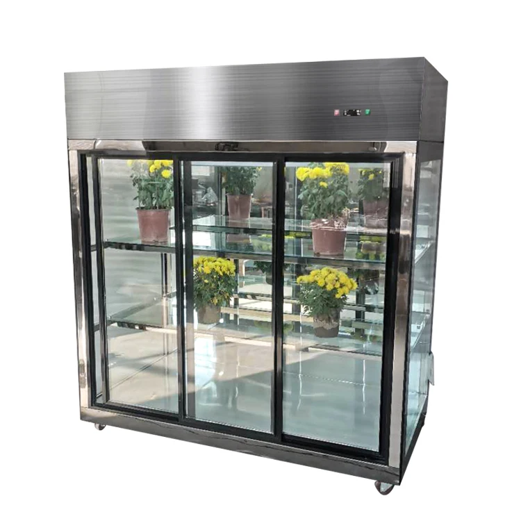 custom 2020 new style SuperMarket Flower display cooler refrigerator for flowers Fresh Keeping