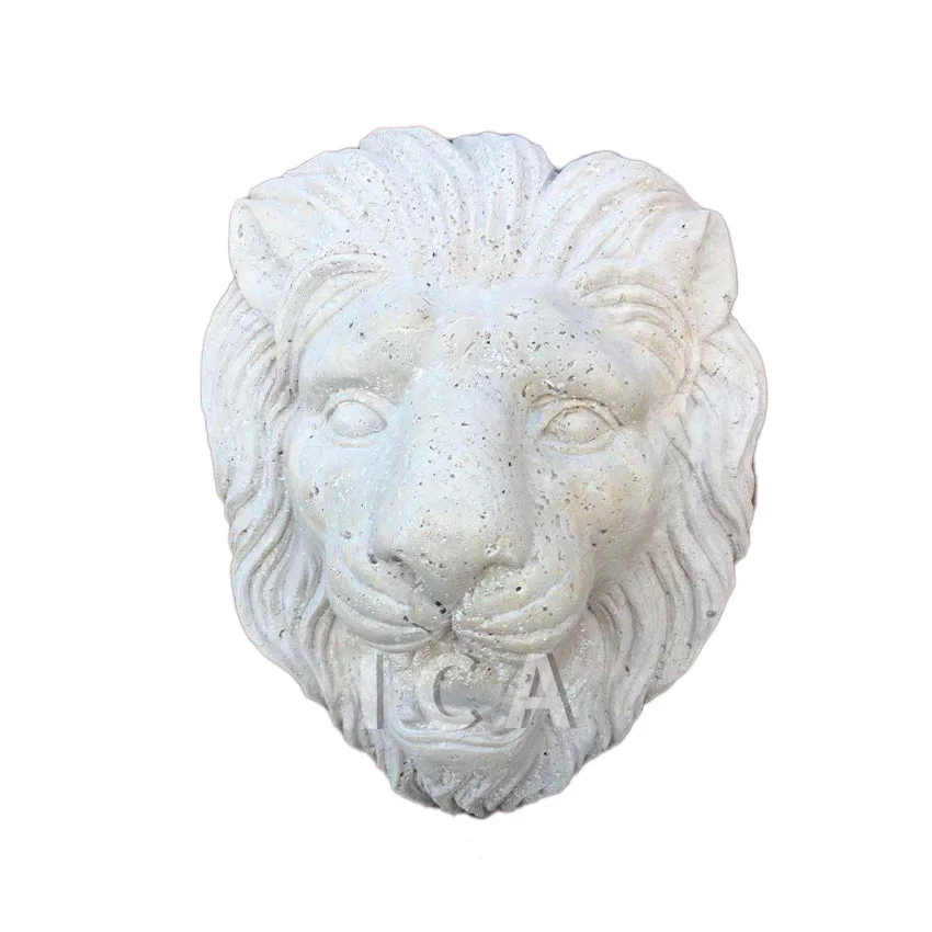 Hand carved high quality decorative white marble wall fountain with dragon head sculpture for home garden