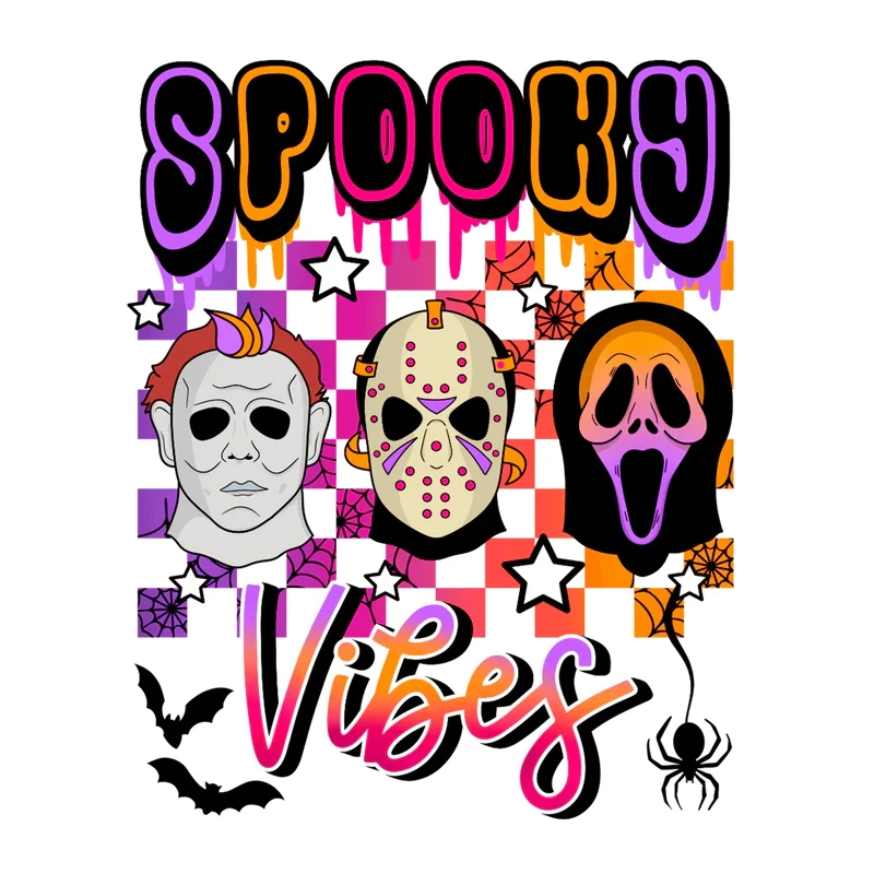 2024 Fast ship Halloween dtf transfers designs ready to press screen t shirt transfer