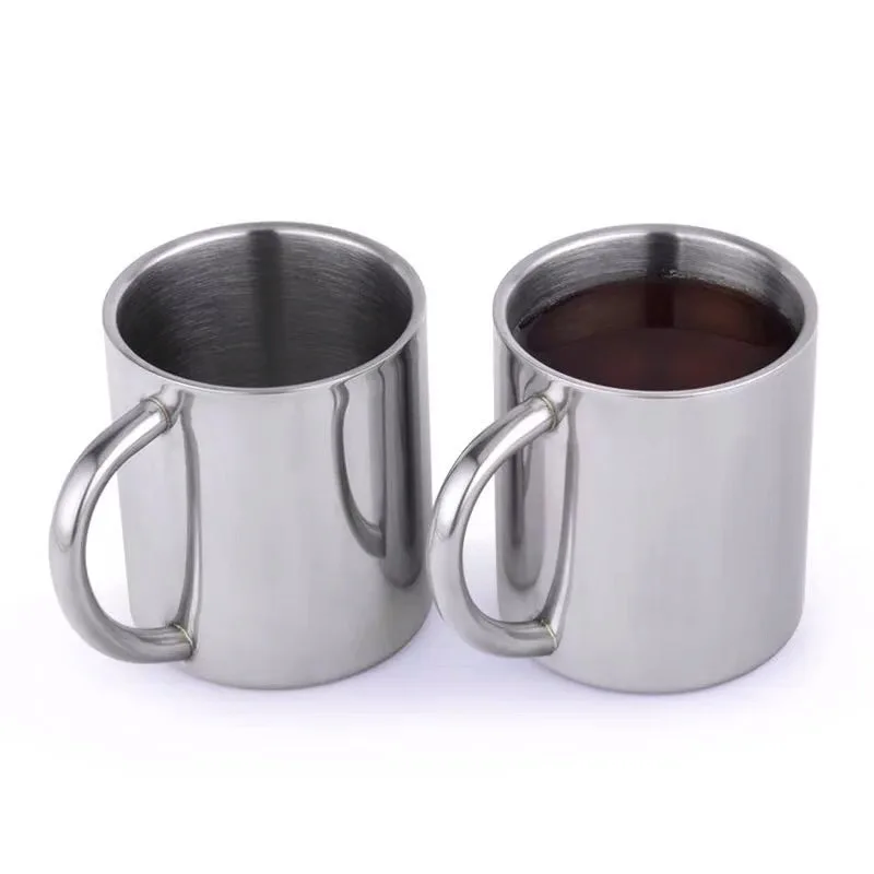 304 stainless steel beer cup insulated coffee travel mug with handle