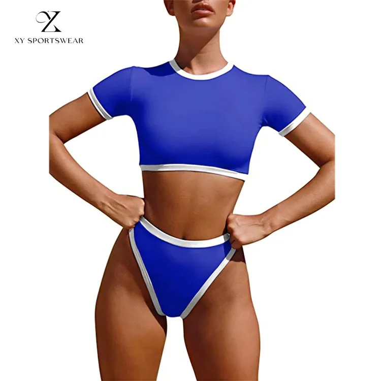 Спортивная одежда XIANGYU сексуальные стринги бикини пляжный купальник для девочек-подростков Купальник 2 шт. пляжная футболка