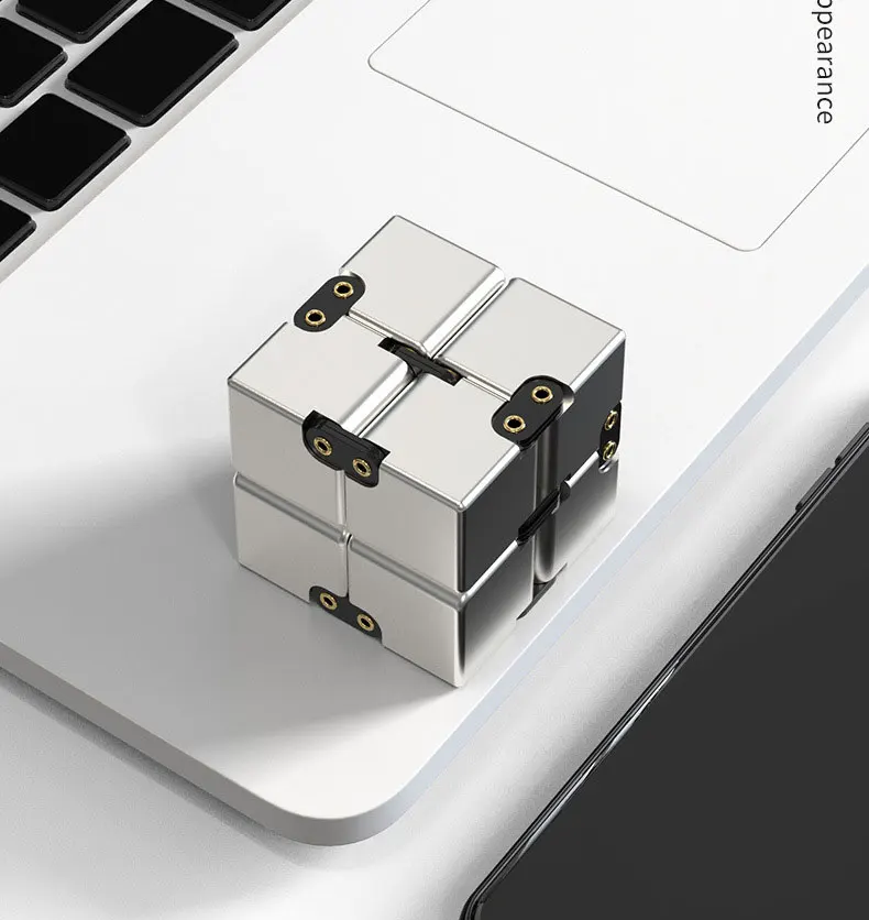 Adult Metal Magic Infinite Infinity Cube Fidget Cubes Toys For Adults Promotional Gift Toy Antistress Anxiety Desk Toy