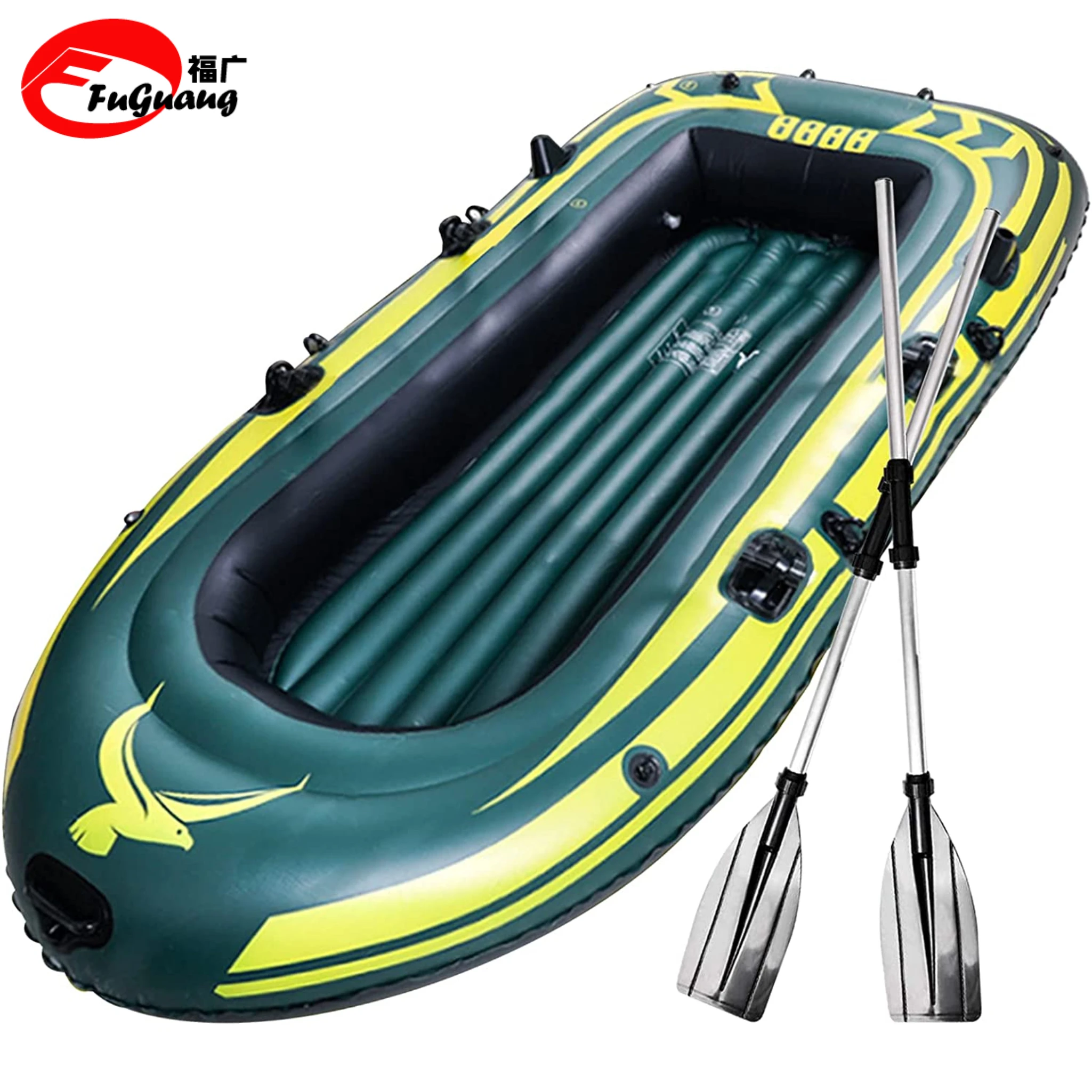 Three level air chamber 1-2 riders water tube inflatable tube belt through handle hull oar air valve suitable for water boating