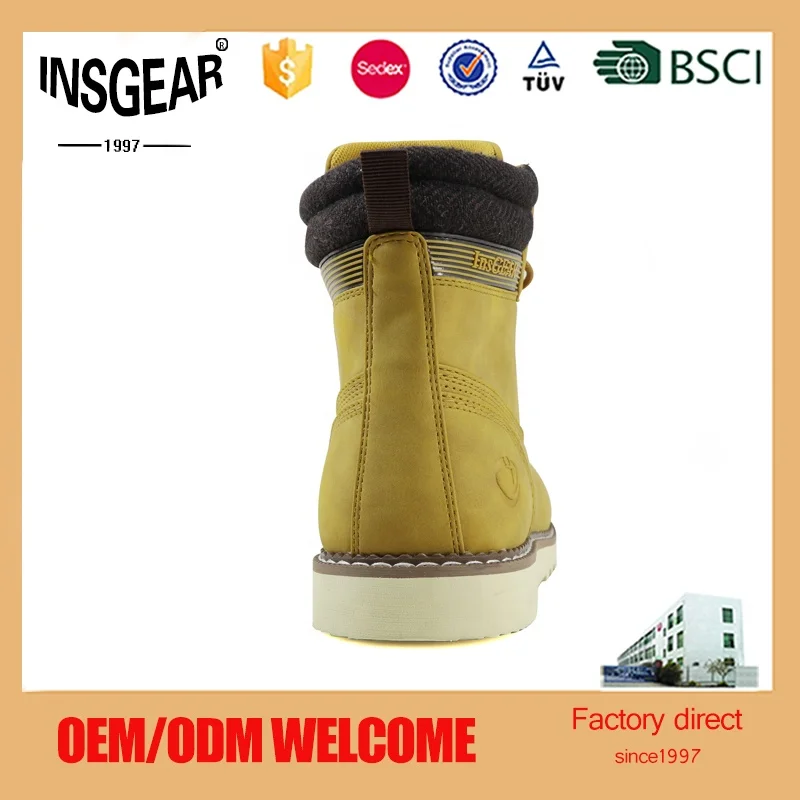 Insgear Hard-wearing  Rubber Casual Ankle Boots Working Shoes For Men