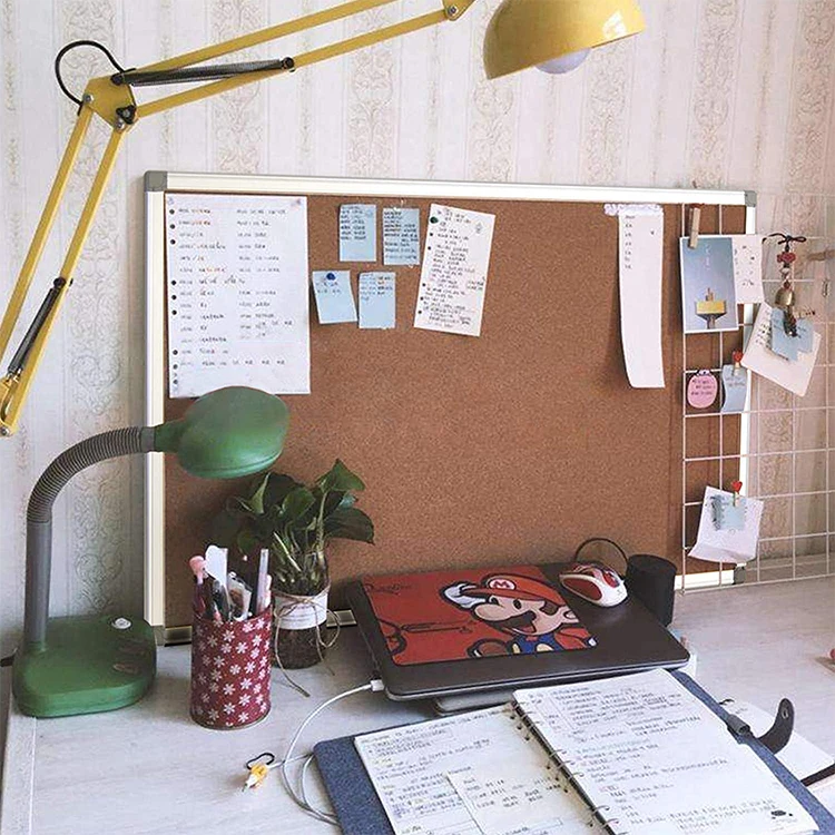 
Small Wall Hanging Message Memo Picture Board Decoration Cork Board For Home Office School With 24 Push Pins 