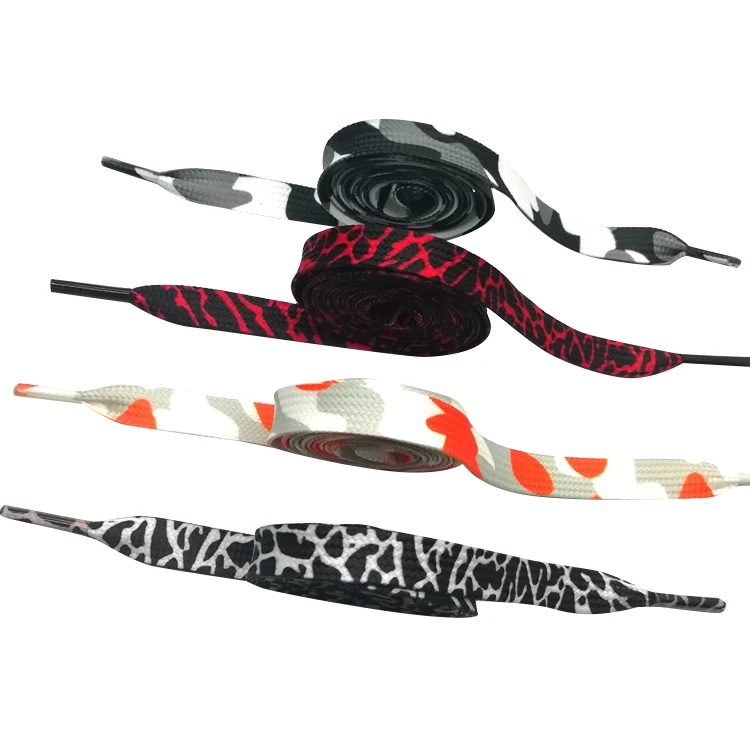 Mingjia Customized Universal Nylon Colour Striped Two Tone Shoelace Flat