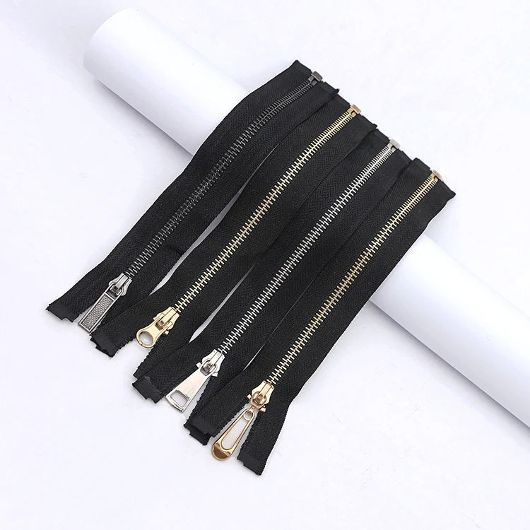 Прямая поставка с завода, низкая цена, молния, металлический черный Обычный Бумажник, открывающийся конец, 5 металлических молний из ПВХ