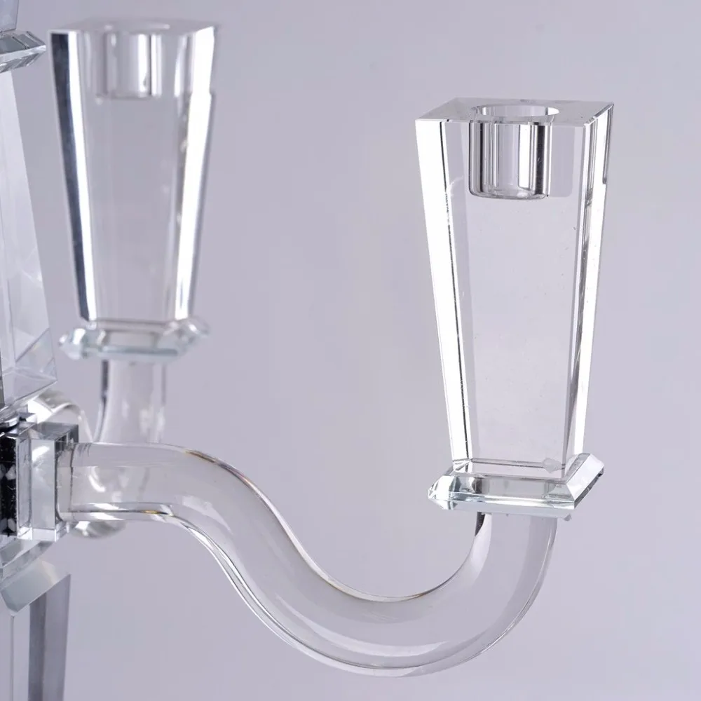 Beautiful 5 arms crystal candelabra for home celebration