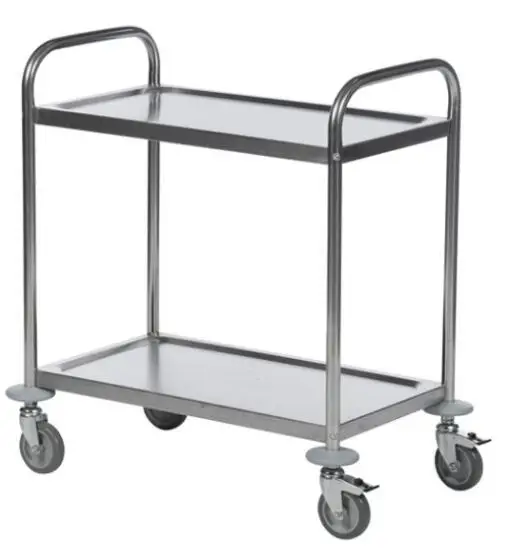 Медицинская Тележка из нержавеющей стали, тележка для транспортировки пищевых продуктов для больницы T401