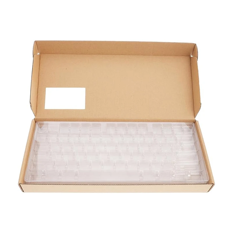 Gaming Mechanical Keyboard Storage Box Corrugated  Folding Keycap Packaging Box Transparent  Keyboard Caps Holder