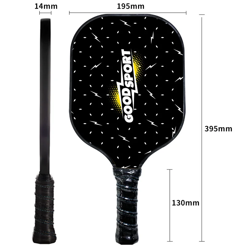 Professional pickleball paddle gen 3 custom carbon fiber graphite pickleball racket with polypropylene honeycomb core