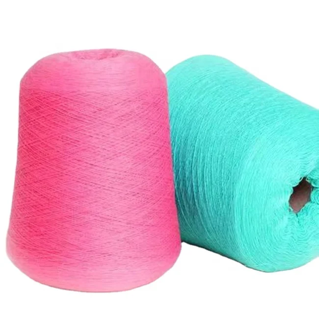 factory customize 1kg cone 100% acrylic NM52/2 yarn 2ply mercerized anti pilling yarn for weaving knitting crochet