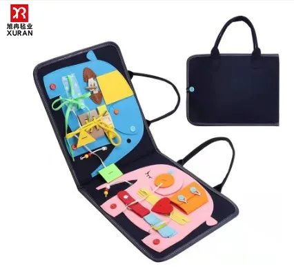 Montessori Early Educational Travel Basic Skills Activity Toy Felt board Felt Busy