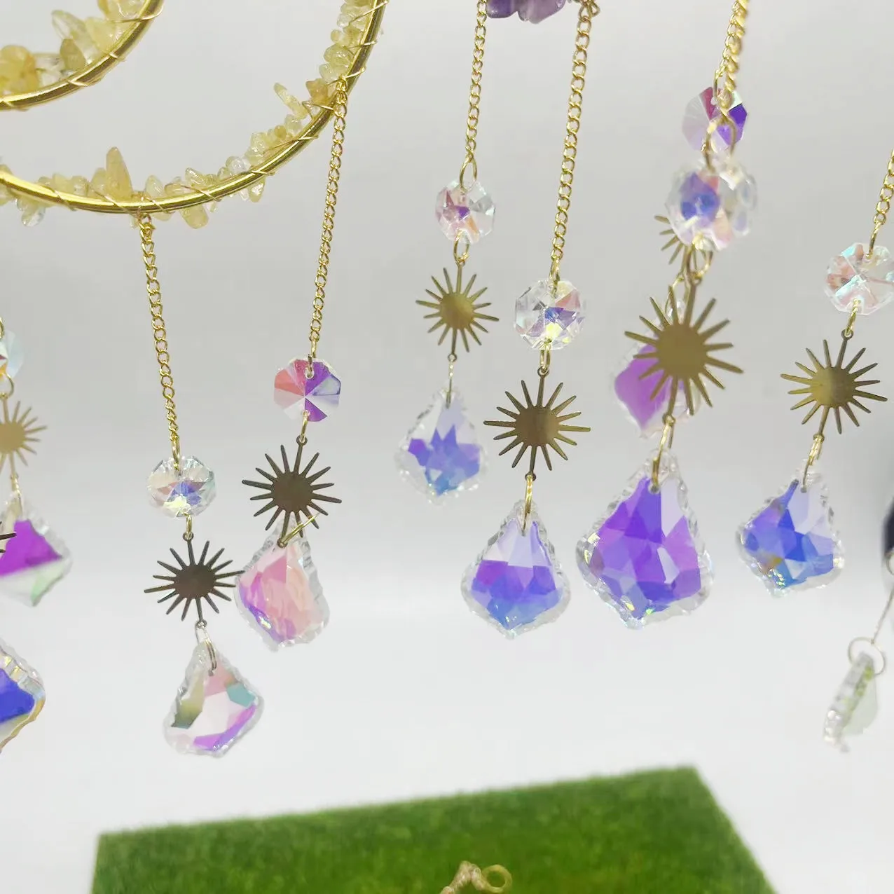 Hanging K9 Crystal Sun Catcher Moon Crystal Suncatche Wind Chime Crystal Wind Chime Sun Catcher