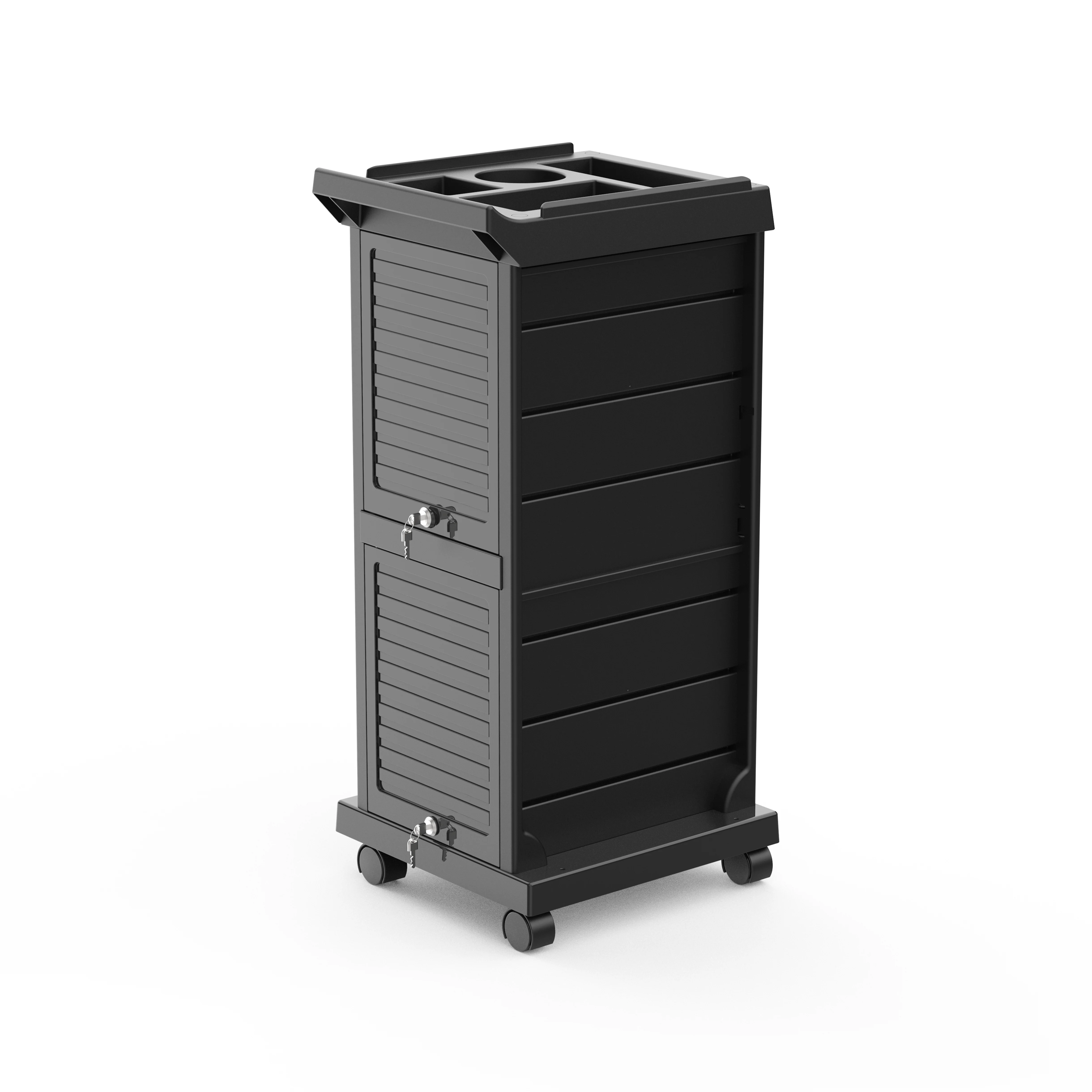 Стильная закрывающаяся тележка для парикмахерской