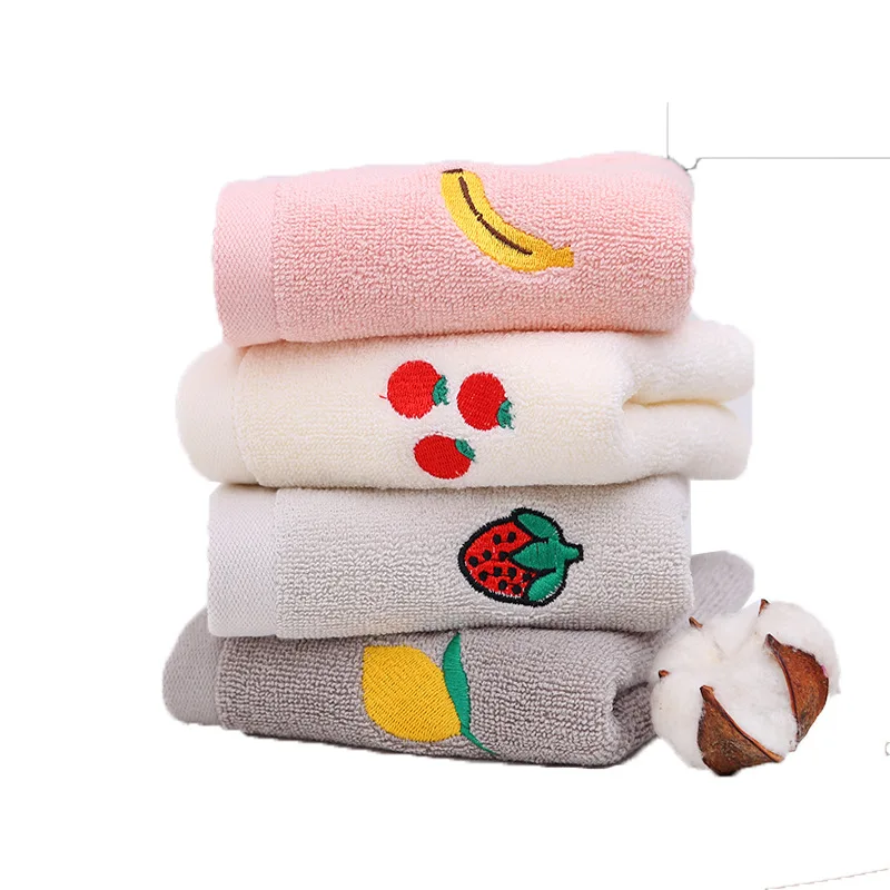 New fruit pattern soft cotton baby towels face towel as gift
