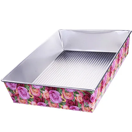 Customized Printing Large Brownie Cake Mold Deep Rectangular Bread Loaf Baking Pan Bake Tray