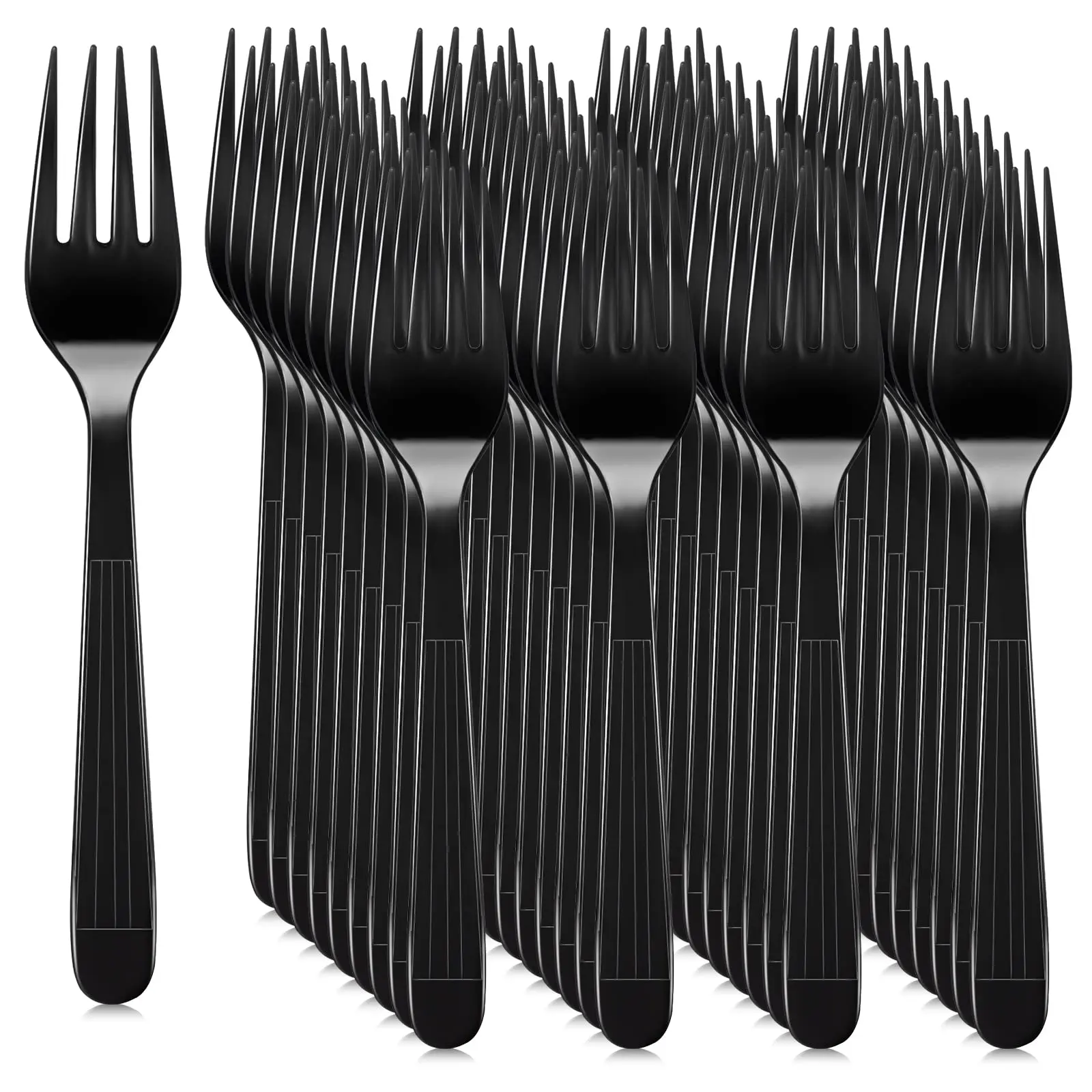 1000pcs 5g Plastic Fork Cutlery PP Tableware Black/White Disposable Fork for Restaurant