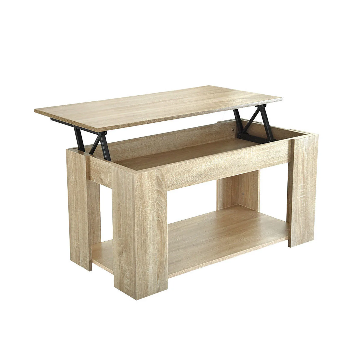 flat pack living room wood lift up coffee table set